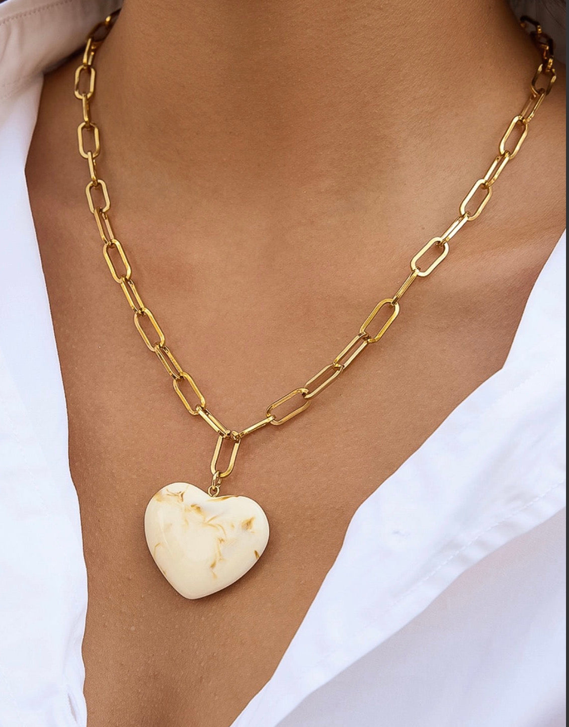 Sandy Heart Necklace