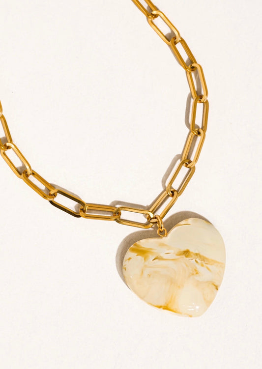Sandy Heart Necklace
