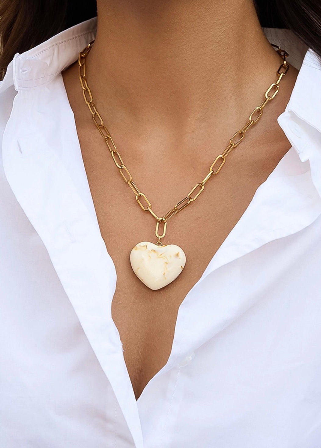 Sandy Heart Necklace