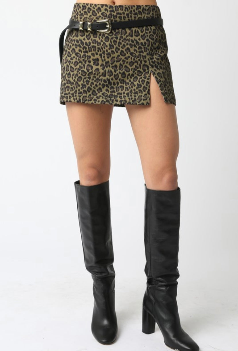 Lilian Leopard Skort