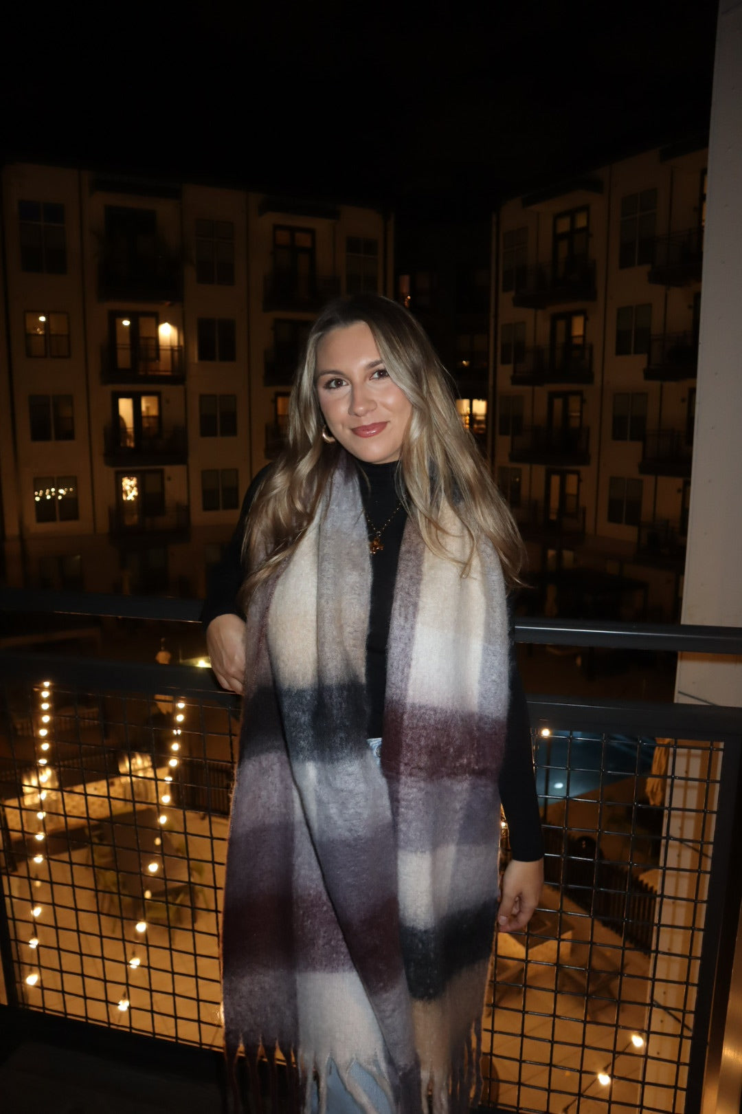 Sabrina oversized fringe scarf